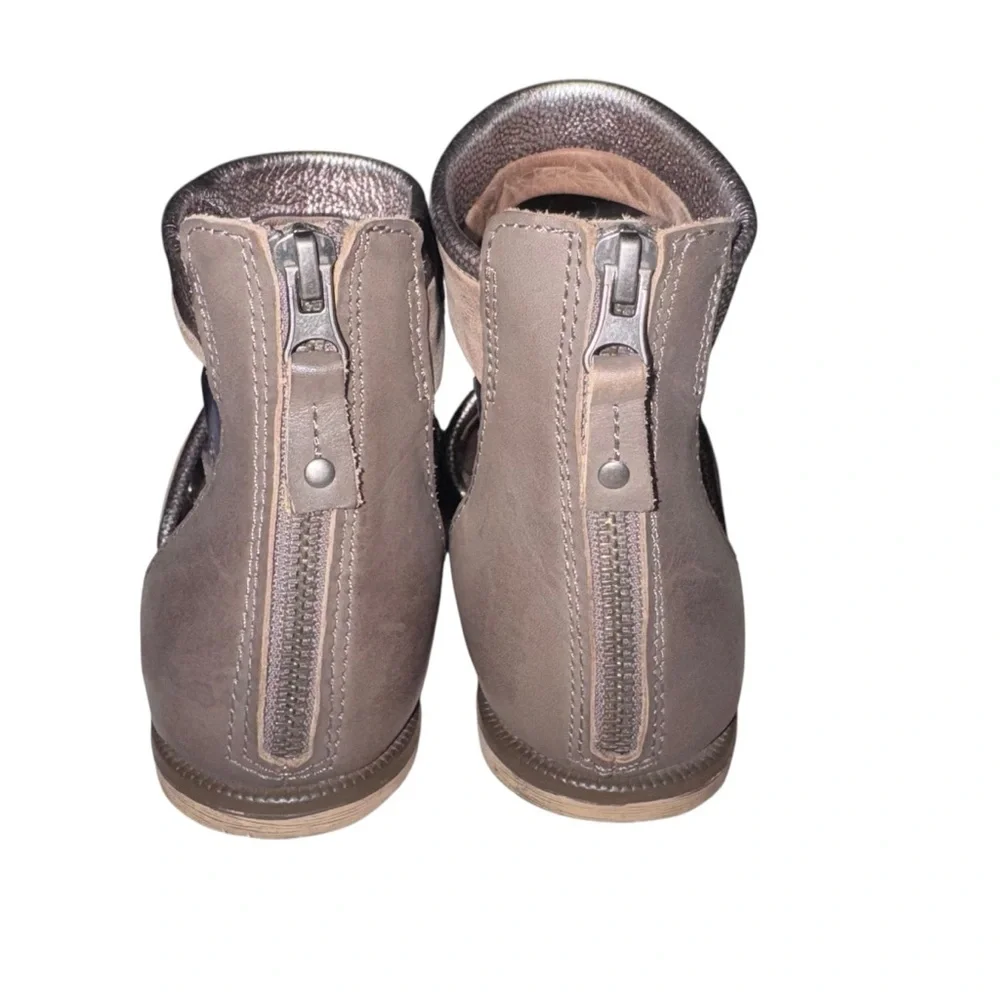 OTBT Souvenir Leather Comfort Sandals‎ Zip Back Walking Shoes 8.5 Boho travel